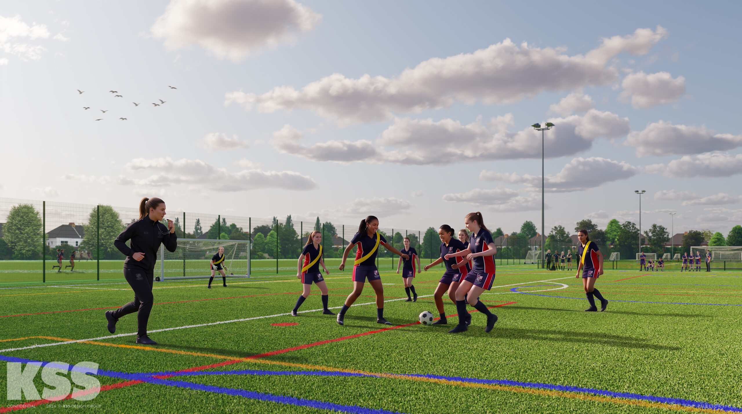 CSSA girls playing football